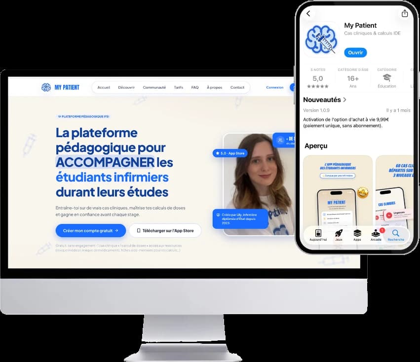 My Patient sur ordinateur et sur iPhone — un seul compte, synchronisé